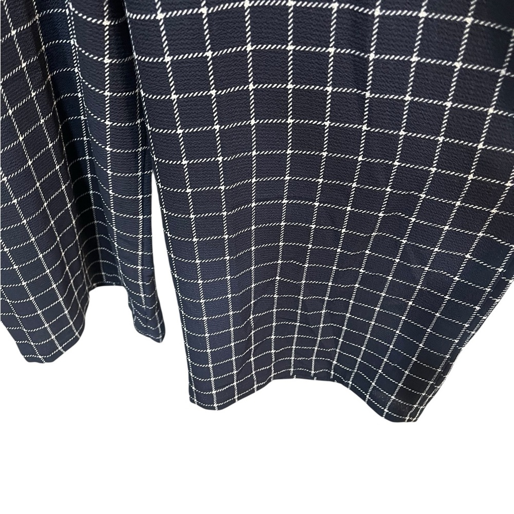 Monteau Navy Blue and White Plaid Jumpsuit w/Pockets - Small - Picture 10 of 10
